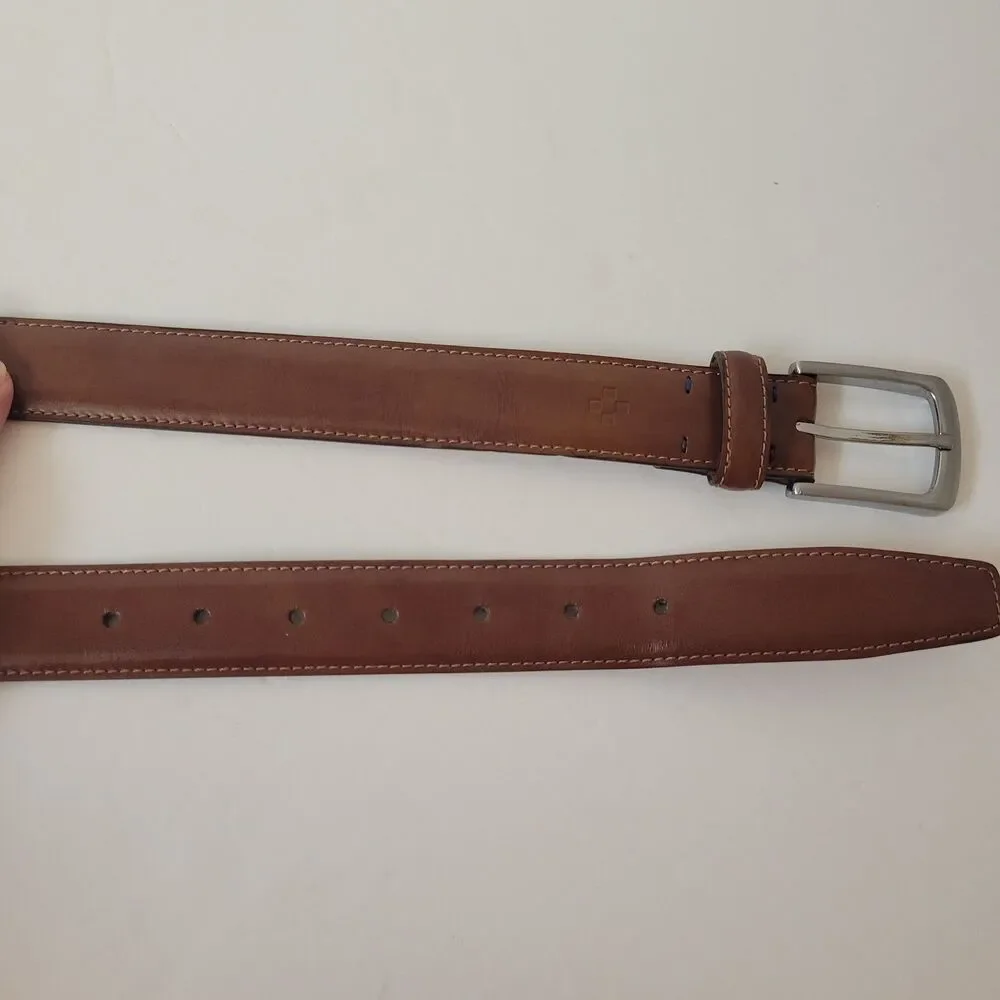 Vince Camuto Leather Brown Classic Size 32 Mens Belt